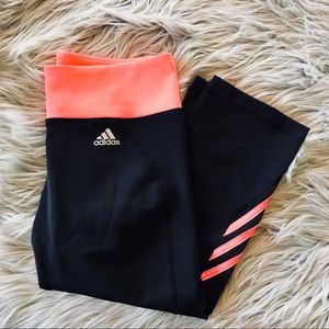 Black and pink Capri yoga pants
